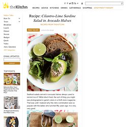 Cilantro-Lime Sardine Salad in Avocado Halves Recipes From The Kitchn