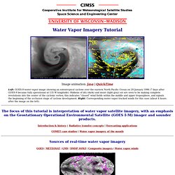 CIMSS Water Vapor Imagery Tutorial