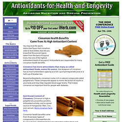 Cinnamon Health Benefits Come from Antioxidants