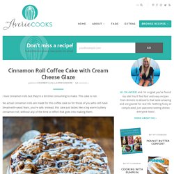 Cinnamon Roll Coffee Cake with Cream Cheese Glaze
