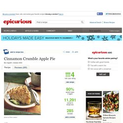 Cinnamon Crumble Apple Pie Recipe