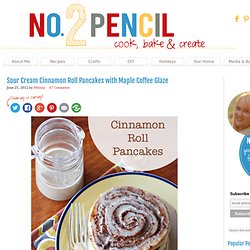 Sour Cream Cinnamon Roll Pancakes with Maple Coffee Glaze