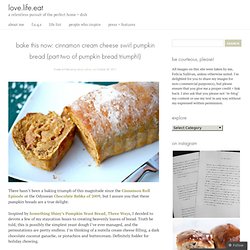 Felicia Sullivan - Author, Foodie, Rockstar » » Blog Archive » bake this now: cinnamon cream cheese swirl pumpkin bread (part two of pumpkin bread triumph!)