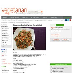 Vegan Cinnamon-Soaked Wheat Berry Salad