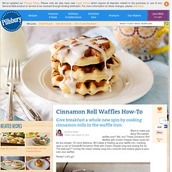 Cinnamon Roll Waffles with Cream Cheese Glaze from Pillsbury