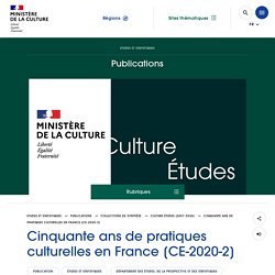 Cinquante ans de pratiques culturelles en France [CE-2020-2]