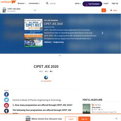 CIPET JEE 2020