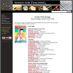 Circle Time Songs: Music to Begin School Circle Time