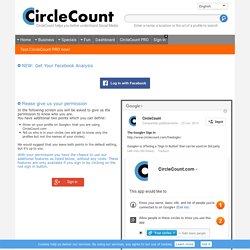 CircleCount.com ─ The Tool for Google+ Statistics - Get your Free Analysis & see the most popular people at Google+