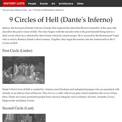 9 Circles of Hell (Dante's Inferno) - History Lists