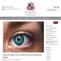 How to get rid of dark circles and eye bags – Harley Street Surgery