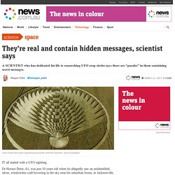 Crop circles have messages for the human race: scientist