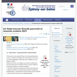 IEN - Circonscription d’Épinay sur Seine - Vade-mecum Grande pauvreté et réussite scolaire 2021