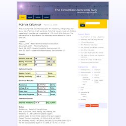 The CircuitCalculator.com Blog » PCB Via Calculator