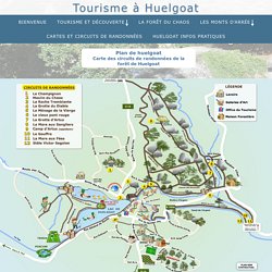 Plan et circuits de randonnées de Huelgoat