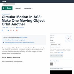 Circular Motion in AS3: Make One Moving Object Orbit Another