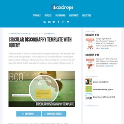 Circular Discography Template with jQuery