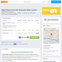 Open Source Circular Economy Days London Tickets, City of London