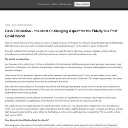 Cash Circulation – a Challenge for the Elderly in Post Covid