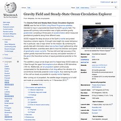 Gravity Field and Steady-State Ocean Circulation Explorer