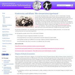 Male circumcision controversy