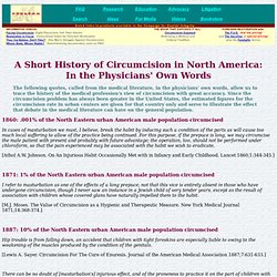 A Short History of Circumcision in the Physicians' Own Words