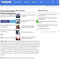 Circumcision: Social, Sexual, Psychological Realities