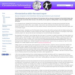 Adult circumcision report