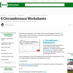 Circumference Worksheets With Answers