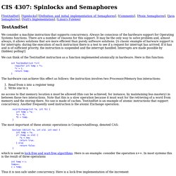 CIS 4307: SpinLocks and Semaphores