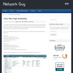 Cisco WLC High Availability