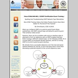 Cisco CCNA 640-802 CCENT Certification OSPF Hello Dead Timer