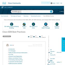 Cisco EEM Best Practices