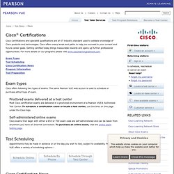 Cisco Testing with Pearson VUE