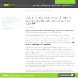 Cision rachète Viralheat - Vocus