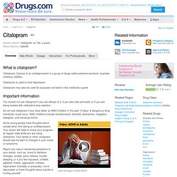 Citalopram Information from Drugs