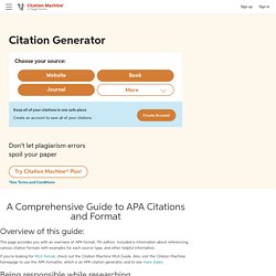 Citation Machine®: APA Format & APA Citation Generator