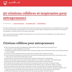 50 Citations Célèbres d'Entrepreneurs