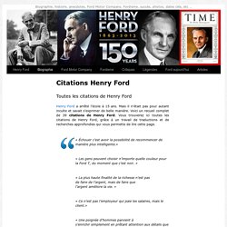 Citations Henry Ford