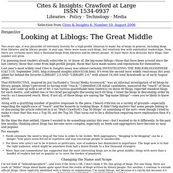Cites &amp; Insights 6:10 - Looking at Liblogs