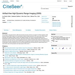 Artifact-free High Dynamic Range Imaging