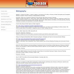 Citizen Science Toolbox - Annotated Bibliography