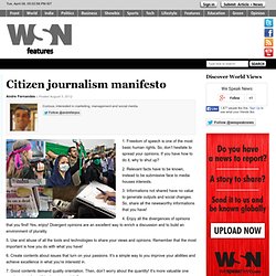 Citizen journalism manifesto