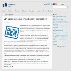 Citizen Maths: It's all about proportion