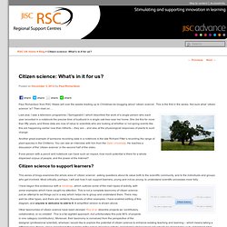 Citizen science: What's in it for us? - JISC RSC Blog