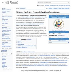 Citizens United v. Federal Election Commission