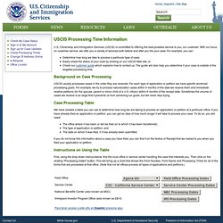 Processing Times and Case Status