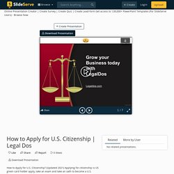 How to Apply for U.S. Citizenship