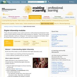 Digital citizenship modules / Professional learning