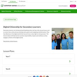 Digital Citizenship for Secondary Learners
